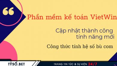 Tyso.bet - VietWin Cập nhật công thức hệ số bù COM