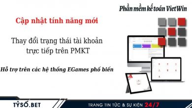 VietWin bổ sung tính năng thay đổi trạng thái tài khoản trực tiếp trên PMKT
