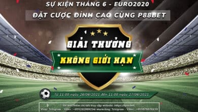 Sự kiện Euro 2020: Đặt cược đỉnh cao cùng P88BET
