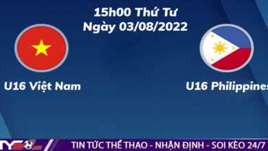 Soi kèo bóng đá U16 Việt Nam vs U16 Philippines, 15h00 ngày 03/08