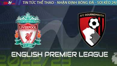 Nhận định bóng đá Anh: Liverpool vs Bournemouth 21h00 ngày 27/08