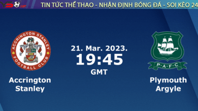 Nhận định bóng đá Accrington vs Plymouth, 02h45 ngày 22/03