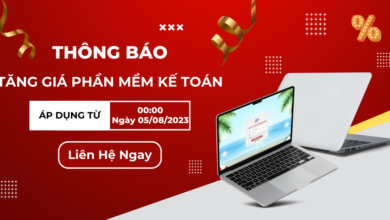 thông báo: tăng giá phần mềm kế toán