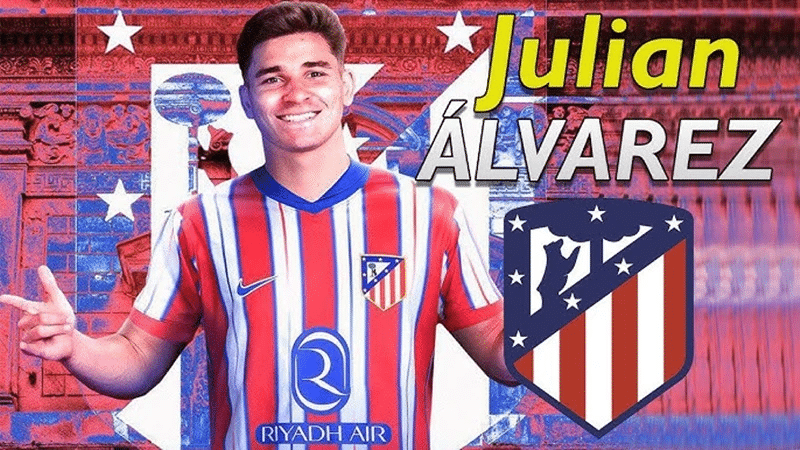 Julian Alvarez chính thức gia nhập Atletico Madrid với mức phí chuyển nhượng kỷ lục.
