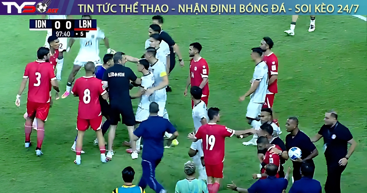 Indonesia và Lebanon “var” cực căng trong trận đấu tối qua