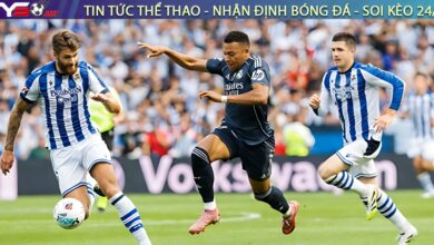 Mbappe giúp Real Madrid thắng nghẹt thở Sociedad dù thiếu người