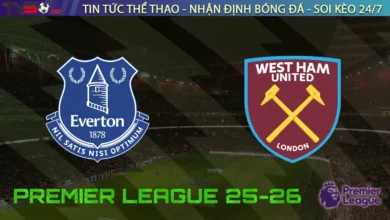 Nhận định Everton vs West Ham, 02h00 ngày 30/09/2025 – Vòng 6 Ngoại hạng Anh