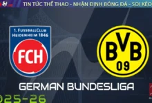 Nhận định Heidenheim vs Dortmund, 20h30 ngày 14/09/2025 Bundesliga