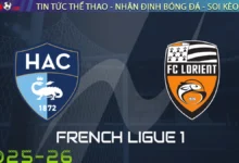 Nhận định Le Havre vs Lorient, 03h15 ngày 22/09/2025 – Ligue 1