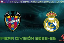 Nhận định Levante vs Real Madrid, 02h30 ngày 24/09/2025 – Vòng 6 La Liga
