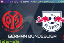 Nhận định Mainz vs Leipzig, 20h30 ngày 14/09/2025 Bundesliga