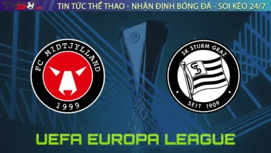 Nhận định Midtjylland vs Sturm Graz, 04h45 ngày 25/09/2025 – Europa League