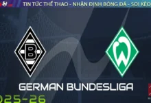 Nhận định Monchengladbach vs Bremen, 22h30 ngày 14/09/2025 Bundesliga