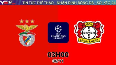 Nhận định Benfica vs Leverkusen, 03h00 ngày 06/11 - UEFA Champions League