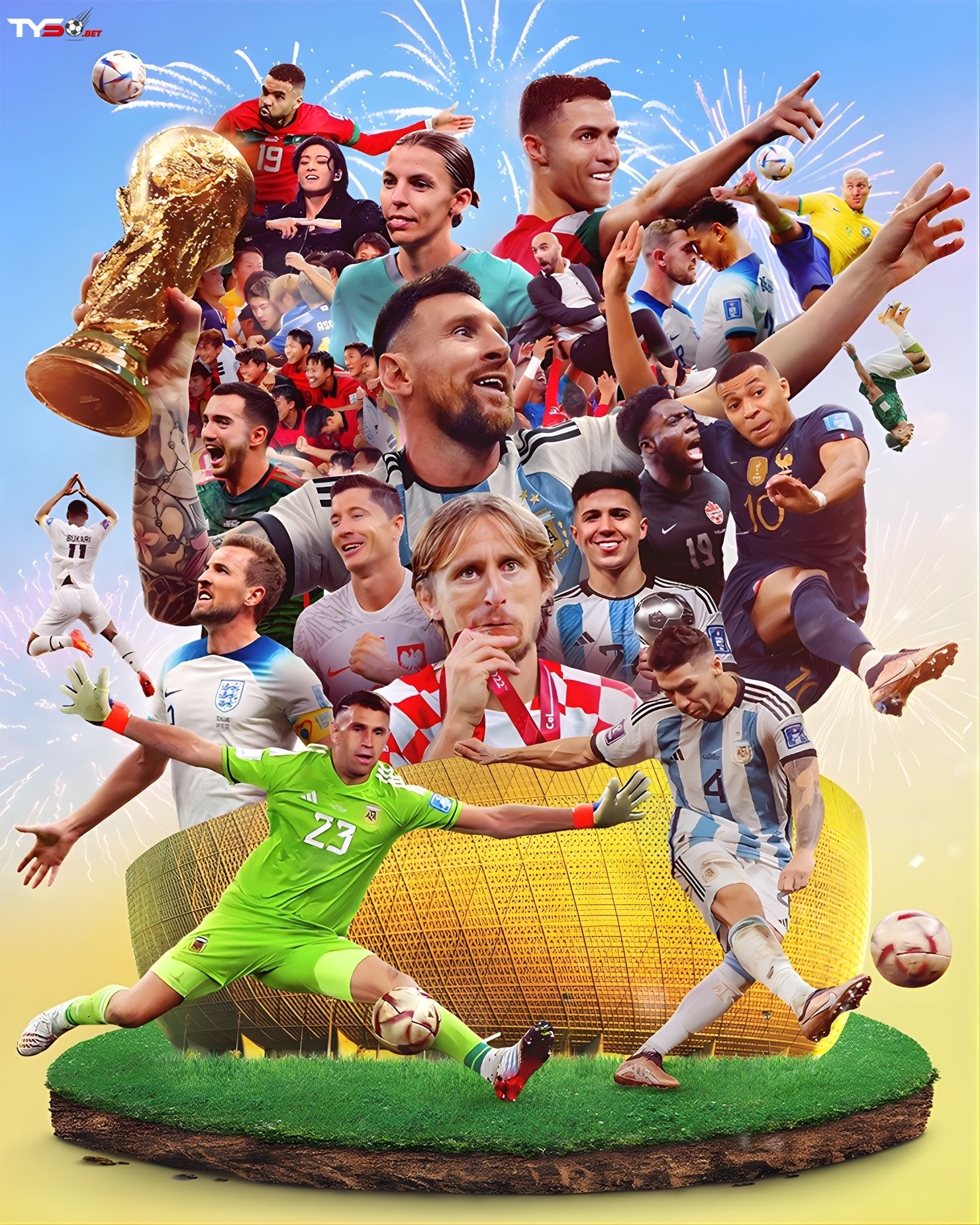 FIFA tiếp tục gây tranh cãi với poster World Cup 2026 mới: Messi ở trung tâm, Ronaldo xuất hiện nhưng vẫn “lép vế”