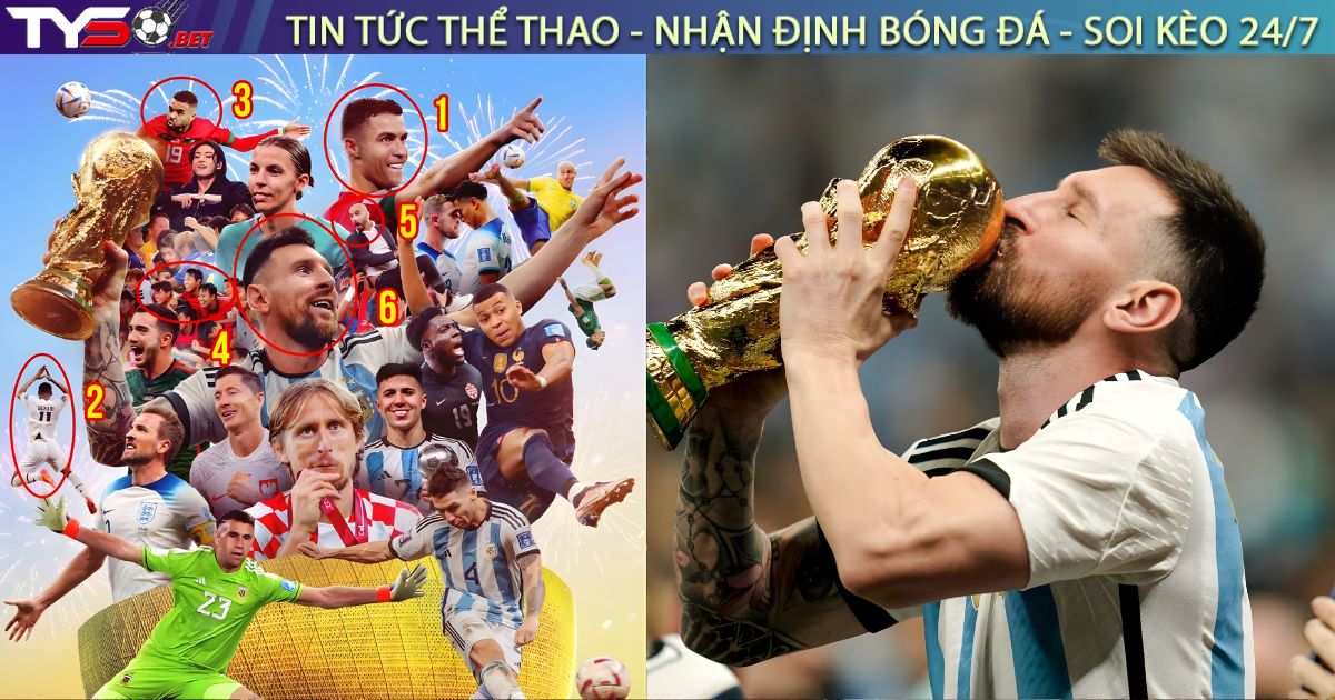FIFA tiếp tục gây tranh cãi với poster World Cup 2026 mới: Messi ở trung tâm, Ronaldo xuất hiện nhưng vẫn “lép vế”