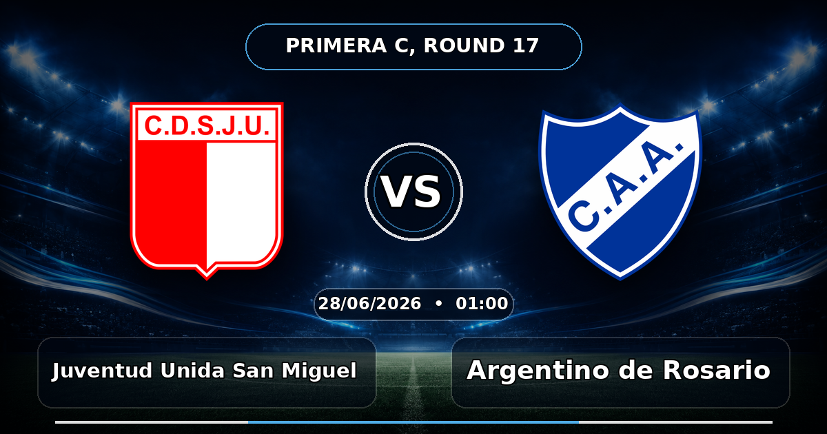 juventud unida san miguel vs argentino de rosario