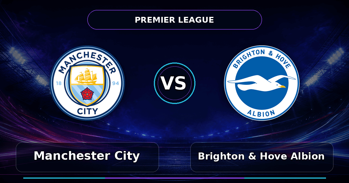 Nhận định Manchester City vs Brighton & Hove Albion - Match Card