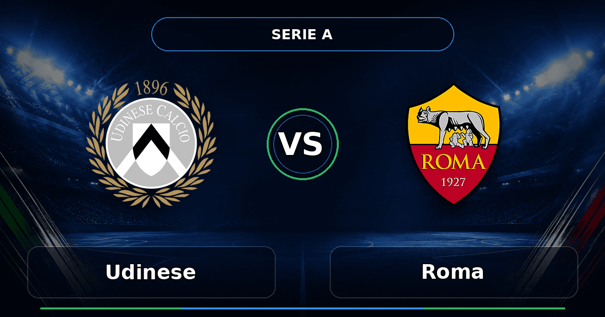 Nhận định Udinese vs Roma - Match Card
