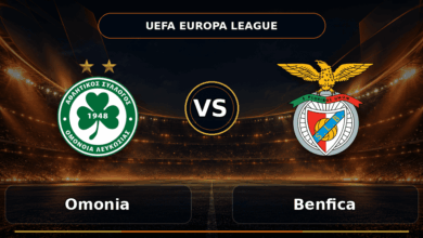 Nhận định Omonia vs Benfica - Match Card