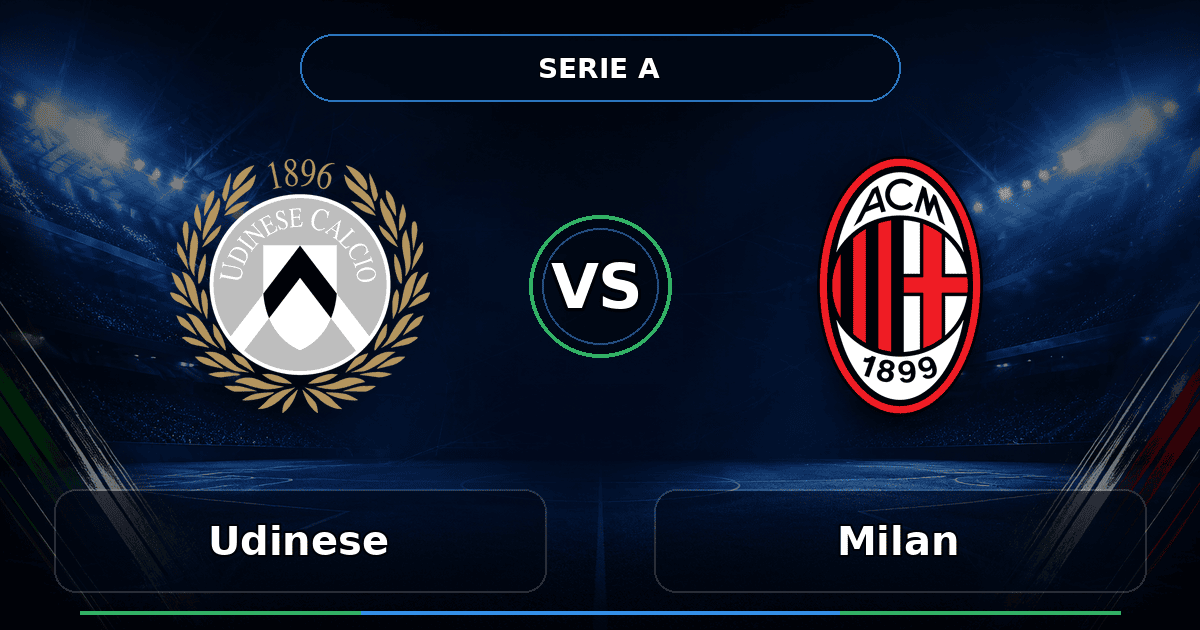 Nhận định Udinese vs Milan - Match Card